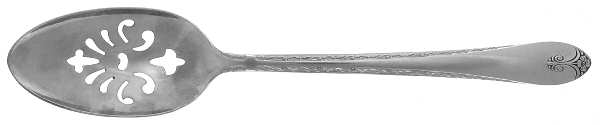 Exquisite (Silverplate, 1940) Pierced Tablespoon (Serving Spoon)