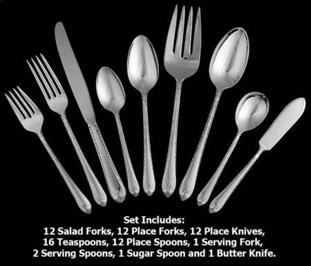 Exquisite (Silverplate, 1940) 69 Piece Set