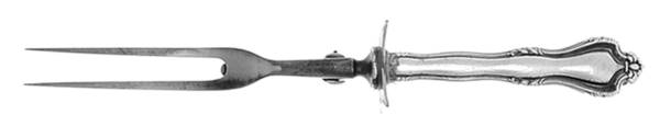 Faneuil (Silverplate, 1908) Large Stainless-Prong Roast Carving Fork