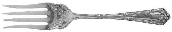 Fair Oak (Silverplate, 1913) Small Solid Cold Meat Serving Fork