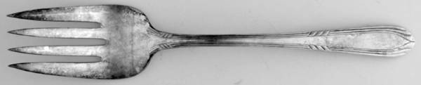 Fascination (Silverplate, 1936) Medium Solid Cold Meat Serving Fork