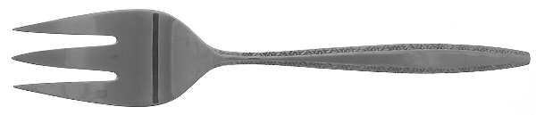 Fascination (Stainless, Decorator) Medium Solid Cold Meat Serving Fork