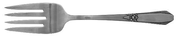 Festival (Silverplate, 1938) Medium Solid Cold Meat Serving Fork
