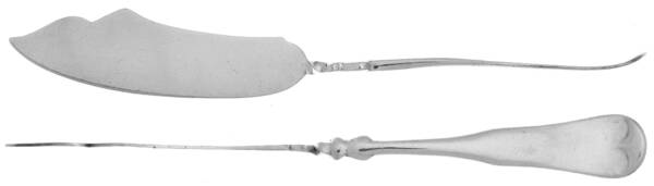 Fiddle (Silverplate, 1872) Flat Twisted Handle Master Butter Knife