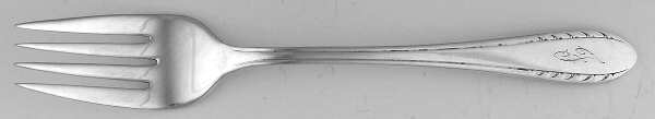First Lady (Silverplate, 1933) Monogram Individual Salad Fork by International Silver