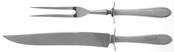 First Lady (Silverplate, 1933) Large 2-Piece Roast Carving Set w/Stainless Blade