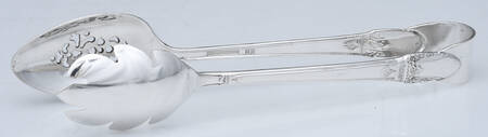 First Love (Silverplate, 1937) Ice Serving Tongs Large HC