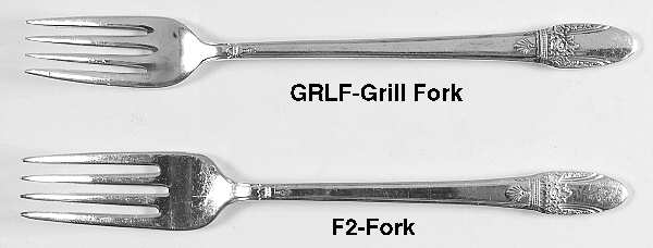 First Love (Silverplate, 1937) Grille Fork (Viande)