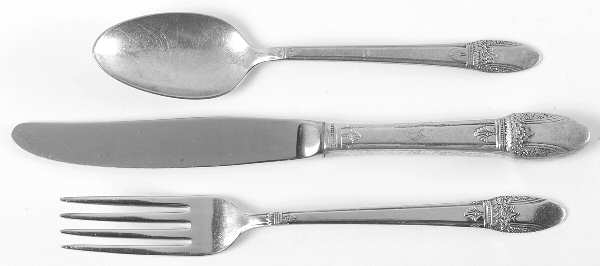 First Love (Silverplate, 1937) 3-Piece Youth Set (Knife, Fork & 5 O'Clock Spoon)