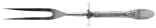 First Love (Silverplate, 1937) Large Stainless-Prong Roast Carving Fork