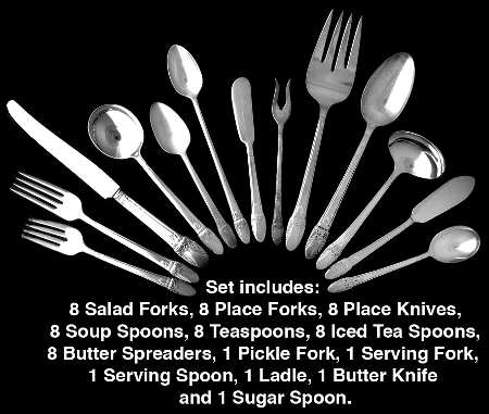 First Love (Silverplate, 1937) 62 Piece Set