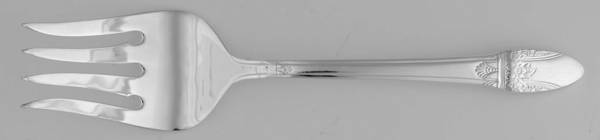 First Love (Silverplate, 1937) Medium Solid Cold Meat Serving Fork