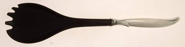 Flair (Silverplate, 1956) Salad Serving Fork with Plastic Prongs