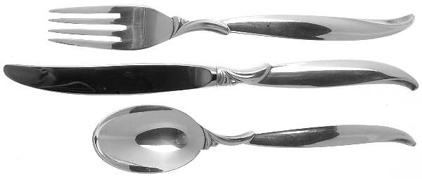 Flair (Silverplate, 1956) 3-Piece Youth Set (Knife, Fork & 5 O'Clock Spoon)