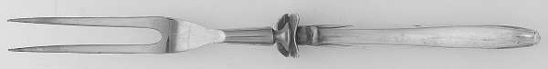 Flair (Silverplate, 1956) Small Steak Carving Fork with Stainless Prongs