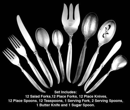 Flair (Silverplate, 1956) 65 Piece Set