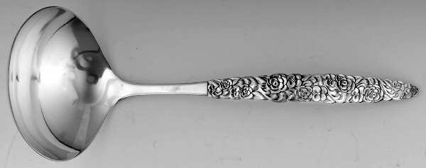 Floral Bouquet-Silver Bouquet (Silverplate) Solid Gravy Ladle
