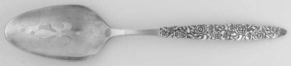 Floral Bouquet-Silver Bouquet (Silverplate) Pierced Tablespoon (Serving Spoon)