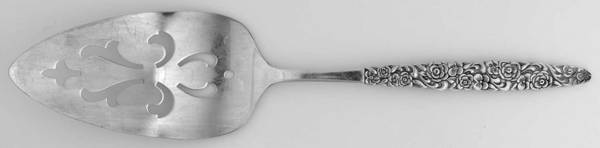 Floral Bouquet-Silver Bouquet (Silverplate) Solid Pierced Pie Server