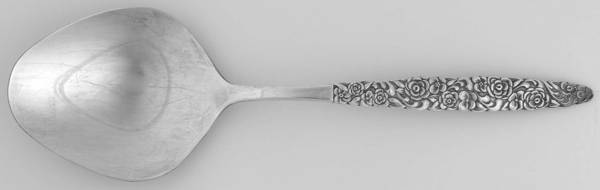 Floral Bouquet-Silver Bouquet (Silverplate) Solid Smooth Casserole Spoon