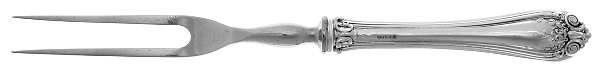 Florence (Sterling, 1903) Small Steak Carving Fork with Stainless Prongs