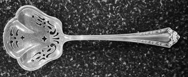 Florentine (Sterling, 1912, Solid Bon Bon Spoon with Pierced Bowl