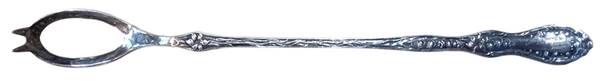 Florette (Silverplate, 1909) Pierced Bowl Long Handle Olive Spoon