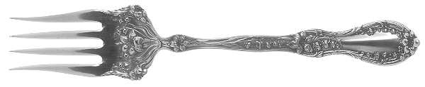 Florette (Silverplate, 1909) Medium Solid Cold Meat Serving Fork