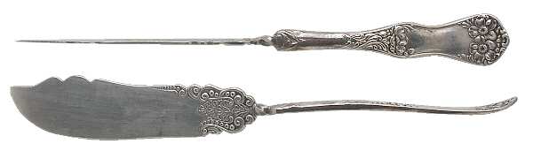 Flower (Silverplate, 1906) Flat Twisted Handle Master Butter Knife