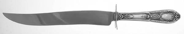 Fontaine (Sterling, 1924, No Monograms) Large Stainless Blade Roast Carving Knife