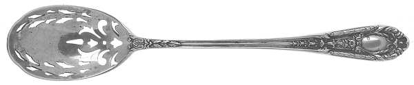 Fontaine (Sterling, 1924, No Monograms) Pierced Bowl Short Handle Olive Spoon
