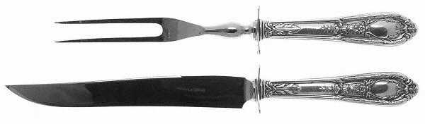 Fontaine (Sterling, 1924, No Monograms) Small Steak 2-Piece Carving Set w/Stainless Blade