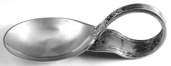 Fontaine (Sterling, 1924, No Monograms) Curved Handle Baby Spoon