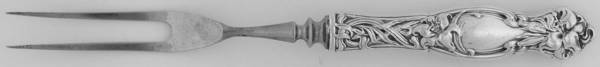 Frontenac (Sterling, 1903) Small Steak Carving Fork with Stainless Prongs
