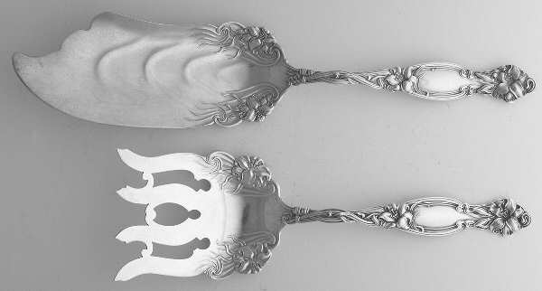 Frontenac (Sterling, 1903) 2 Piece Large Solid Fish Serving Set