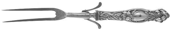 Frontenac (Sterling, 1903) Large Stainless-Prong Roast Carving Fork