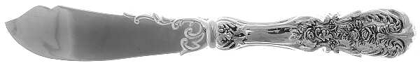 French Rose (Silverplate) Hollow Handle Master Butter Knife