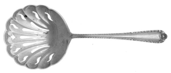 Gadroon (Sterling, 1933) Solid Bon Bon Spoon with Pierced Bowl