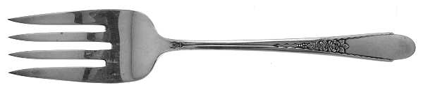 Gardenia (Silverplate, 1941) Medium Solid Cold Meat Serving Fork