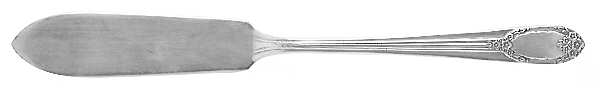 Garland-Rapture (Silverplat 1937) Flat Handle Master Butter Knife by International Silver