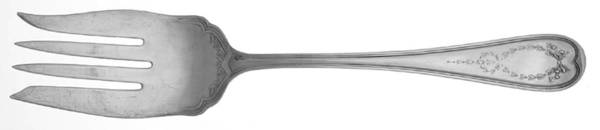 Garrick (Silverplate, 1908) Medium Solid Cold Meat Serving Fork by International Silver