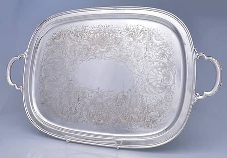 Georgian Court (Silverplate, Hollowware) Medium Silverplate Waiter Tray
