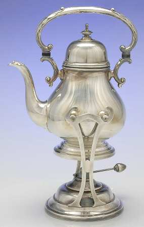 Georgian Castle (Silverplate, Hollowware) Kettle, Stand & Burner