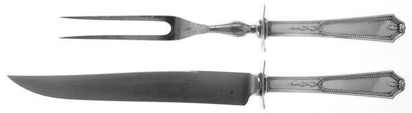Georgian Maid (Sterling, 1923) Small Steak 2-Piece Carving Set w/Stainless Blade