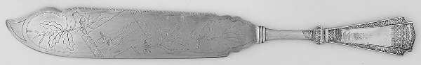 Geneva (Silverplate, 1881) Solid Bright Cut Cake Saw