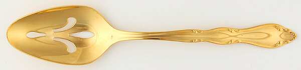 Golden Anniversary (Electroplate) Pierced Tablespoon (Serving Spoon)