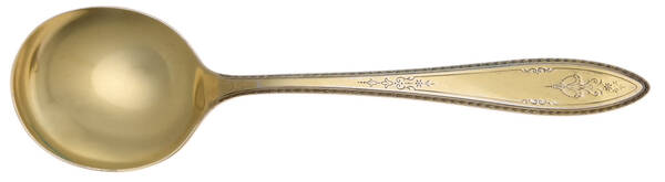Golden Argosy (Gold Electroplate) Round Bowl Soup Spoon (Gumbo)