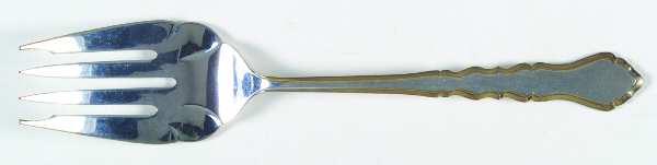 Golden Centennial (Silverplate, 1972) Large Solid Cold Meat Serving Fork