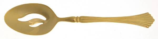 Gold Cascade (Gold Electroplate) Pierced Tablespoon (Serving Spoon)