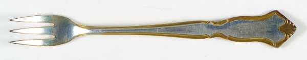 Golden Chadwick (Silverplate, Gold Accent, 1975) Cocktail/Seafood Fork